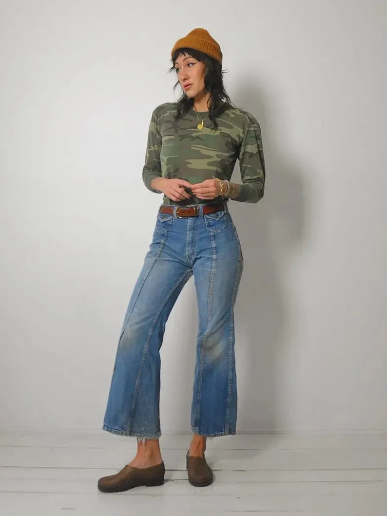 1970's Faded Flared Jeans 29x27