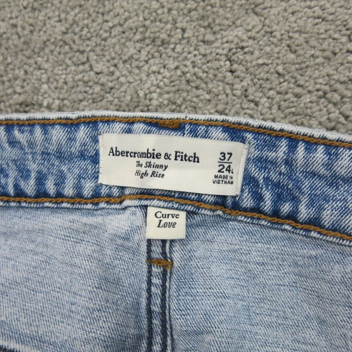 Abercrombie & Fitch Women Jeans The Skinny High Rise Distressed Blue SZ 37/24L