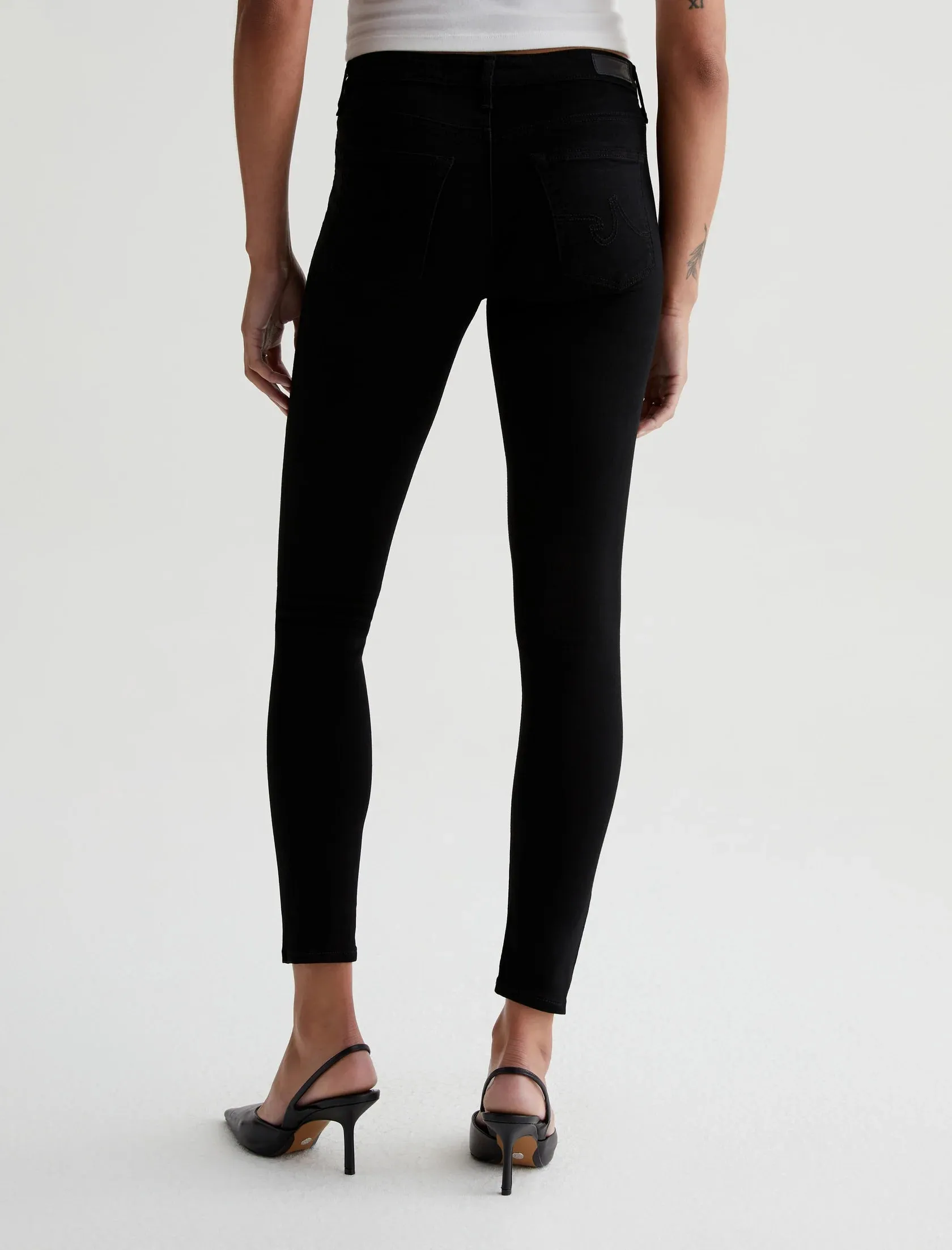 AG JEANS LEGGING ANKLE SUPER SKINNY IN BLACK VELVET