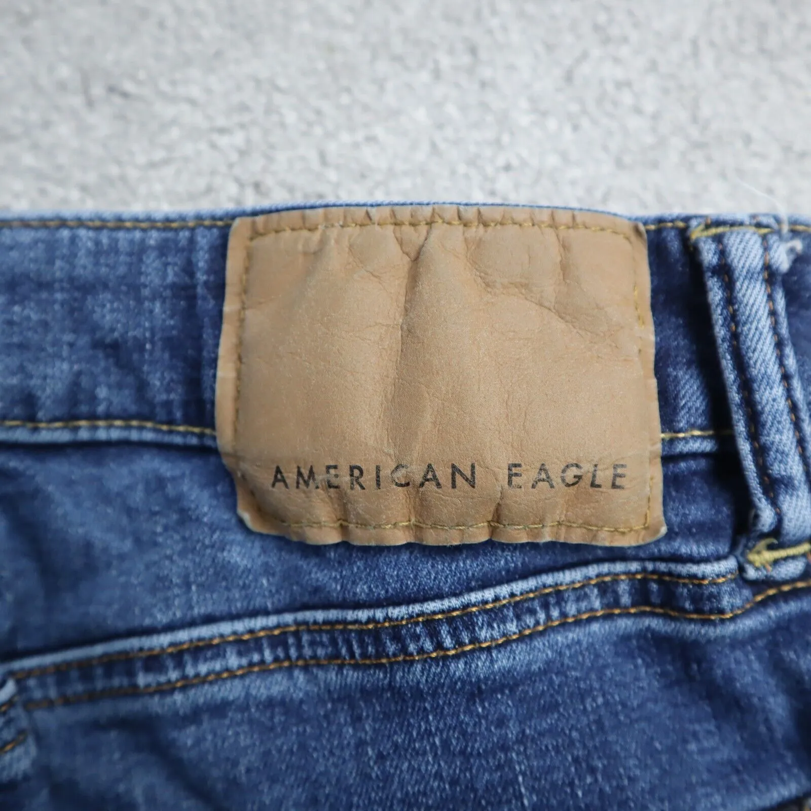 American Eagle Mens Jeans Straight Leg Low Rise 100% Cotton Blue Size W28xL30