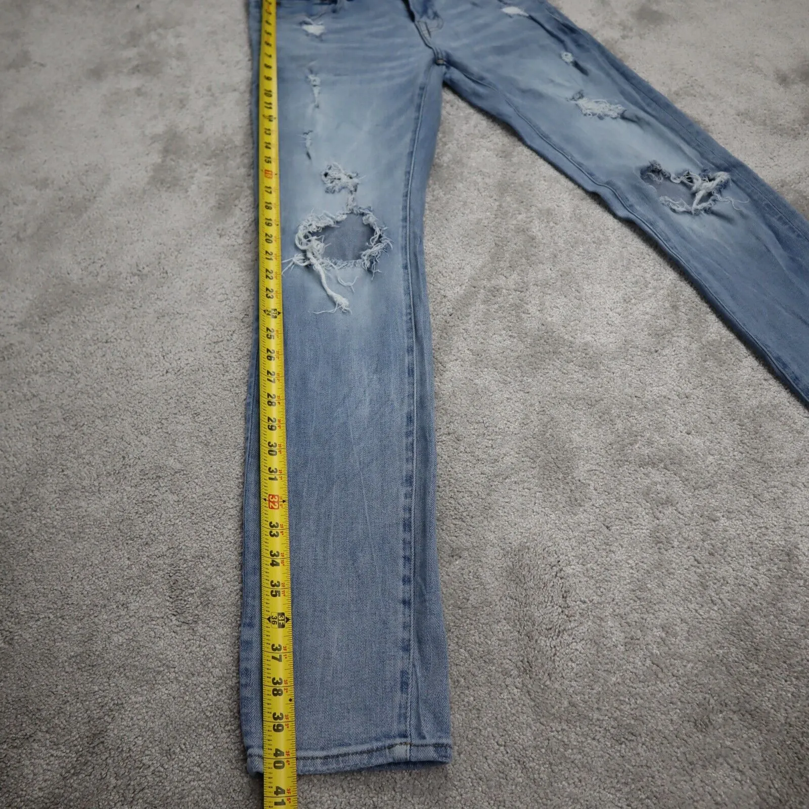 American Eagle Womens Skinny Jeans Next Level Stretch Denim Blue Size W29XL34