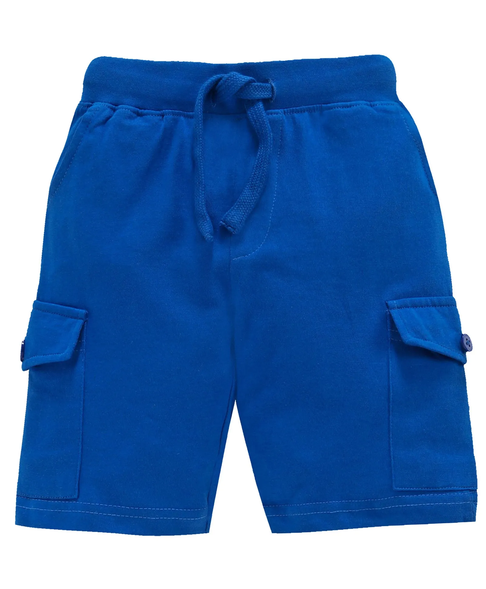 Boys Solid Knee Length Knit Cargo Shorts - Pack Of 2