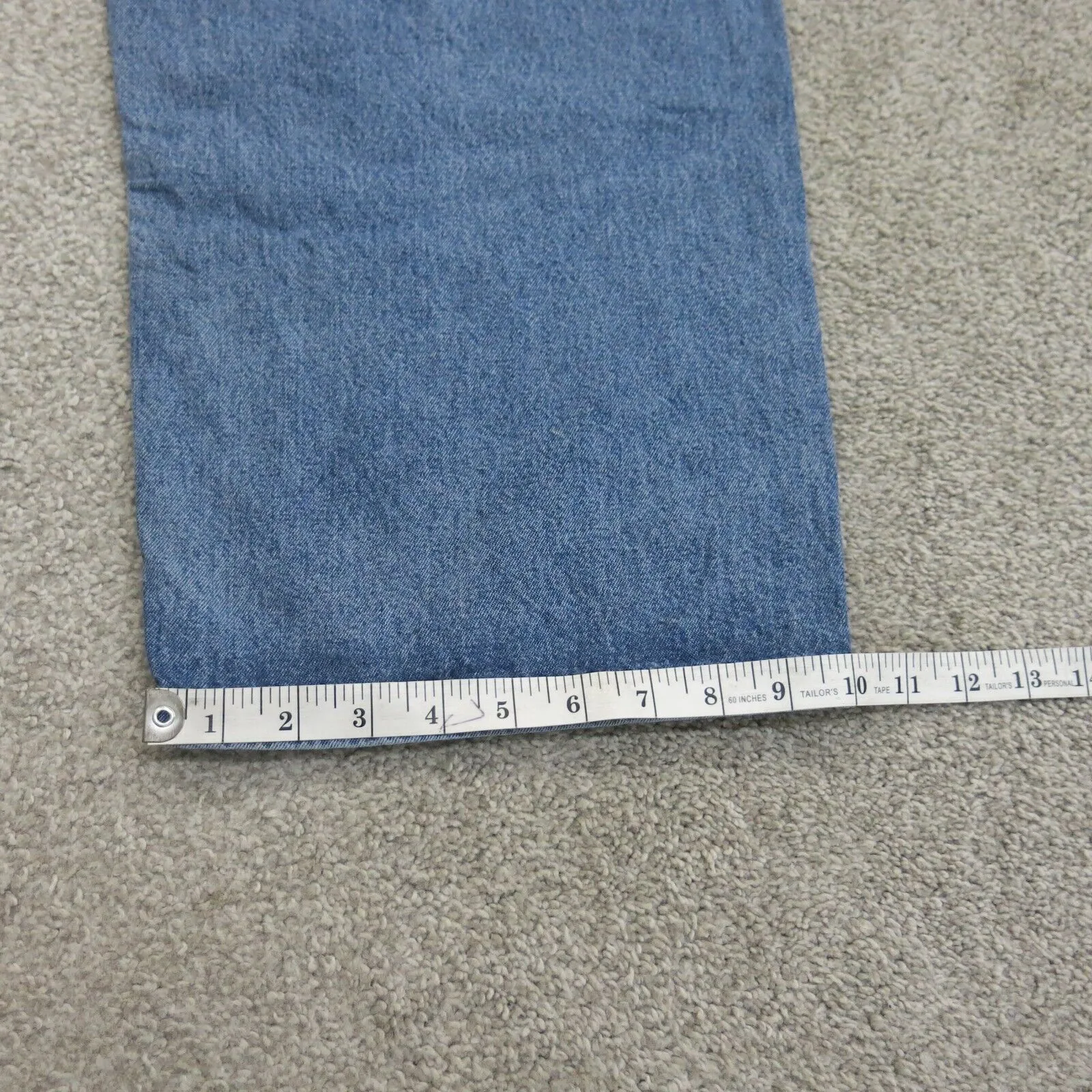 Carhartt Jeans Mens 38 Blue Denim Stretch Wide Leg High Rise Logo 5 Pockets