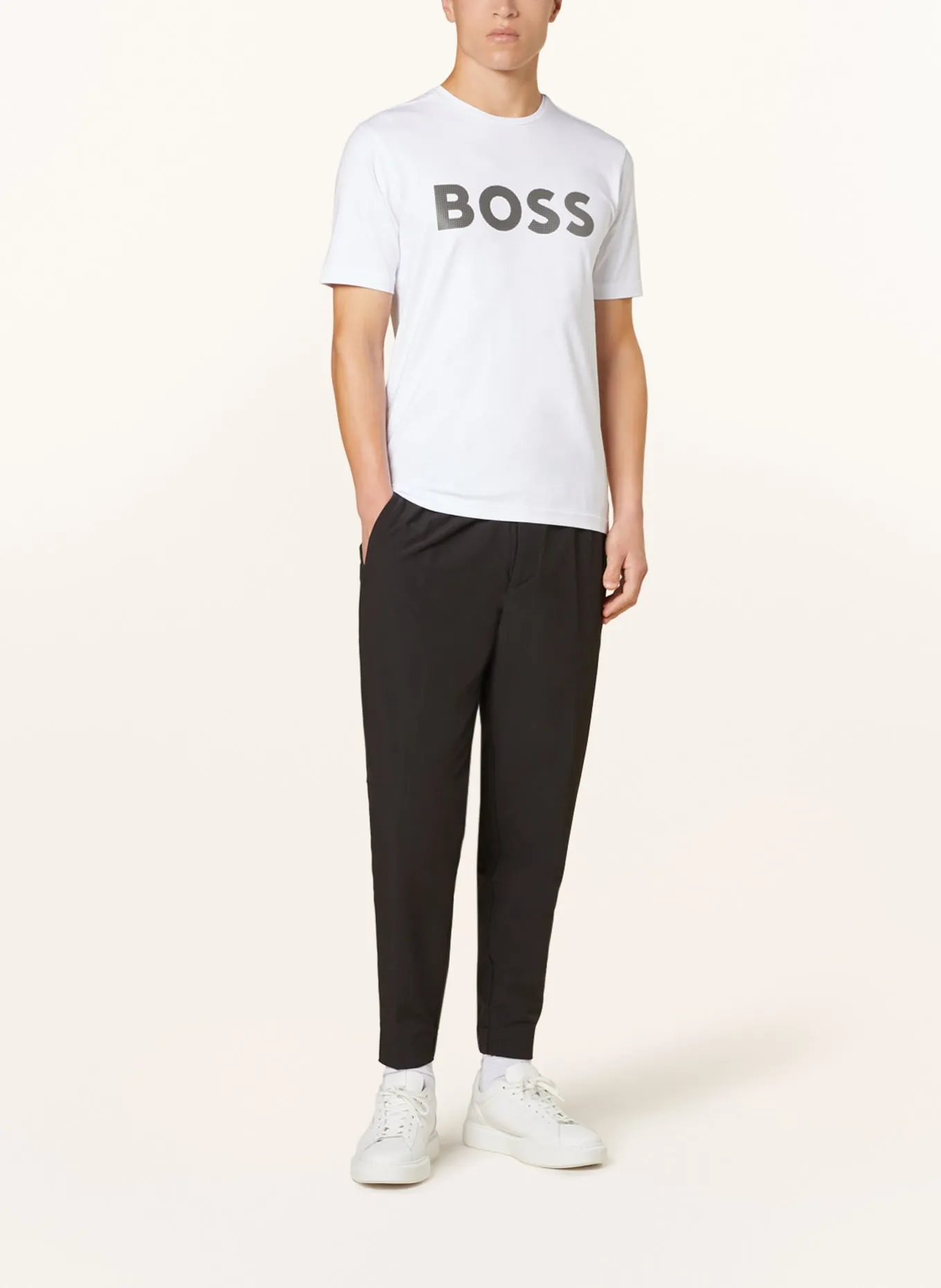 Chino trousers BOSS T_Flex Tapered Fit, black