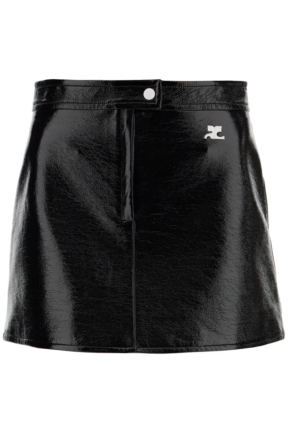 Courreges Re-Edition Vinyl Effect Mini Skirt