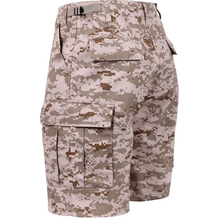 Digital Desert Camouflage - Military Cargo BDU Shorts - Polyester Cotton Twill