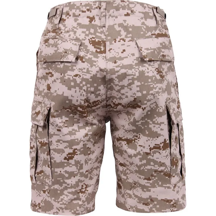 Digital Desert Camouflage - Military Cargo BDU Shorts - Polyester Cotton Twill