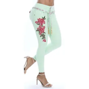 Habina Jeans | Bloemenprint Skinny Jeans