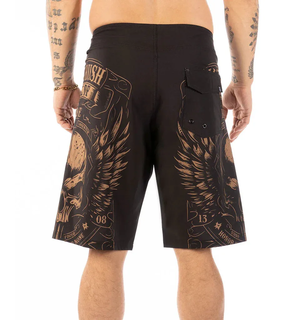 Headrush Men's Biker Wings Board Shorts