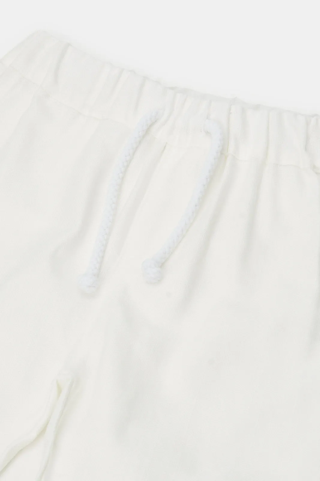 Infant Boys Cream Linen Chino Trousers