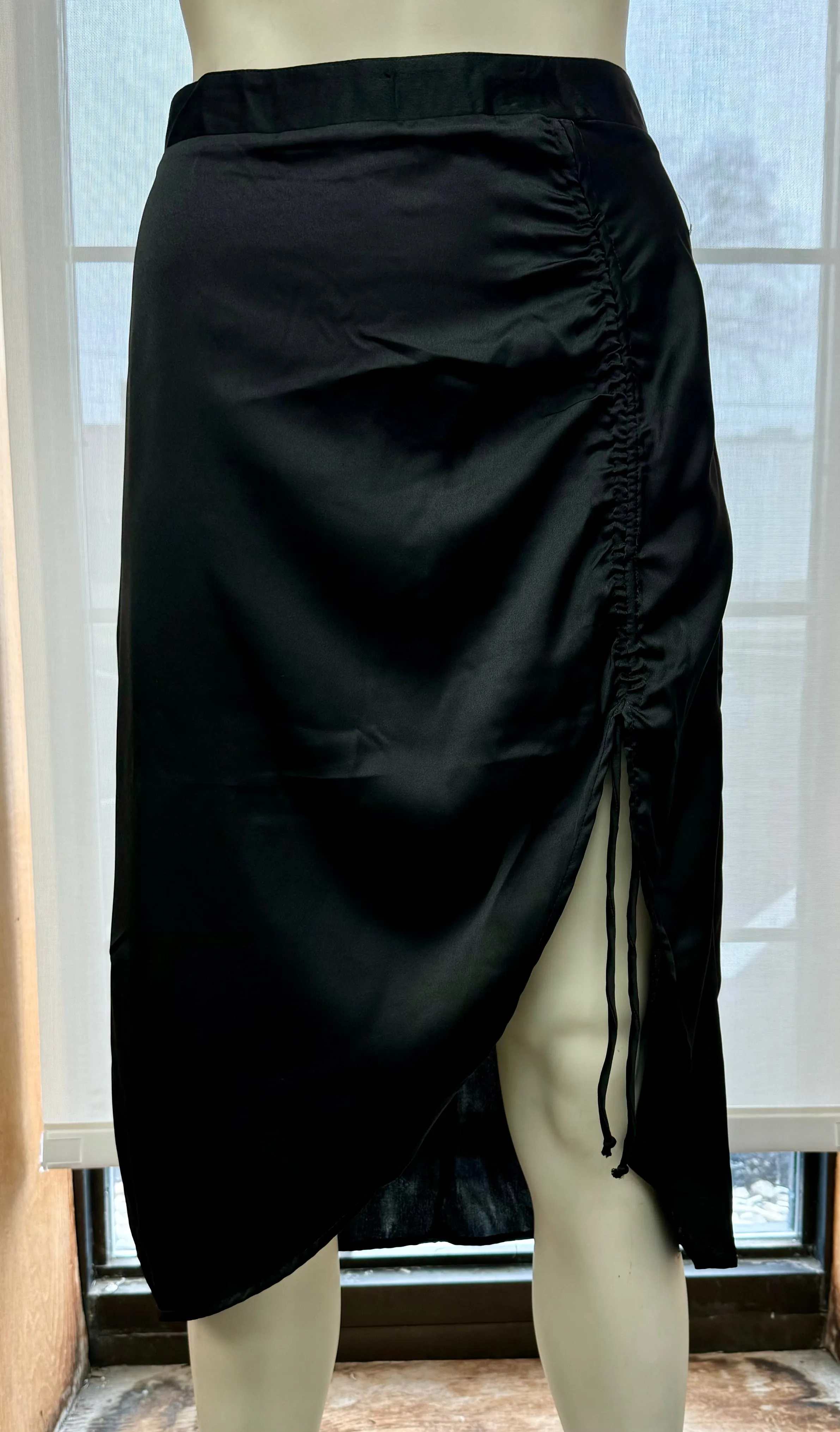 Japra Asymmetrical Black Skirt, Size Medium