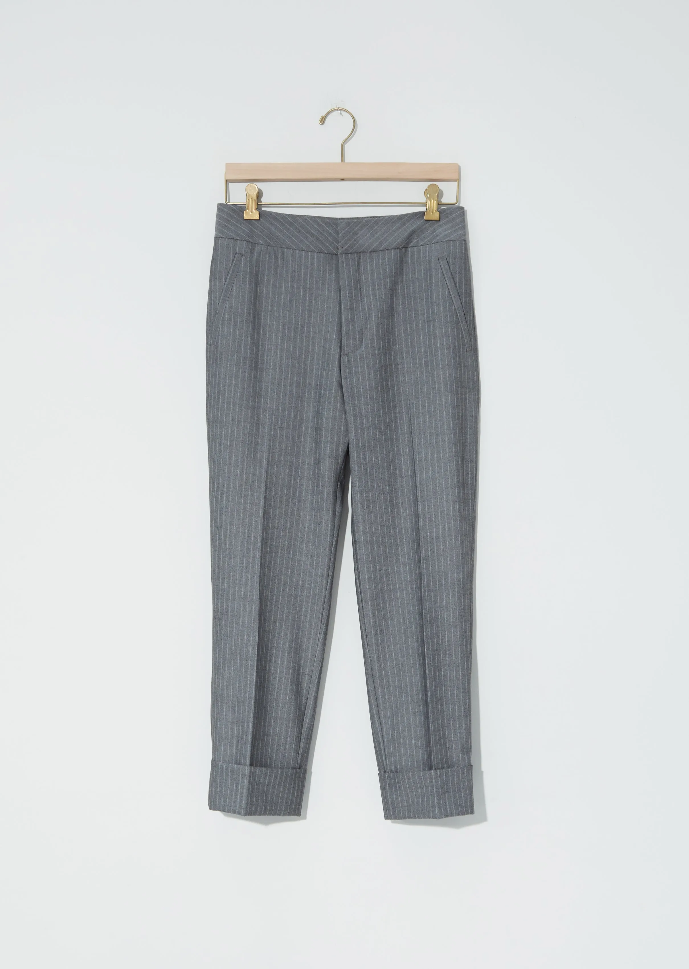 Jet Trousers — Grey Pinstripe