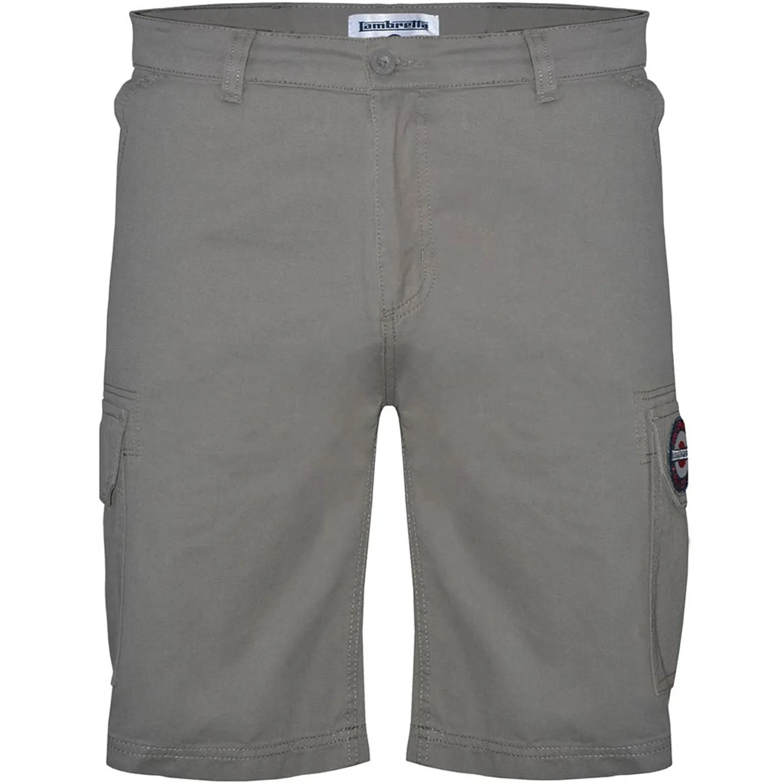 Lambretta Mens Classic Mod Cargo Shorts - Grey