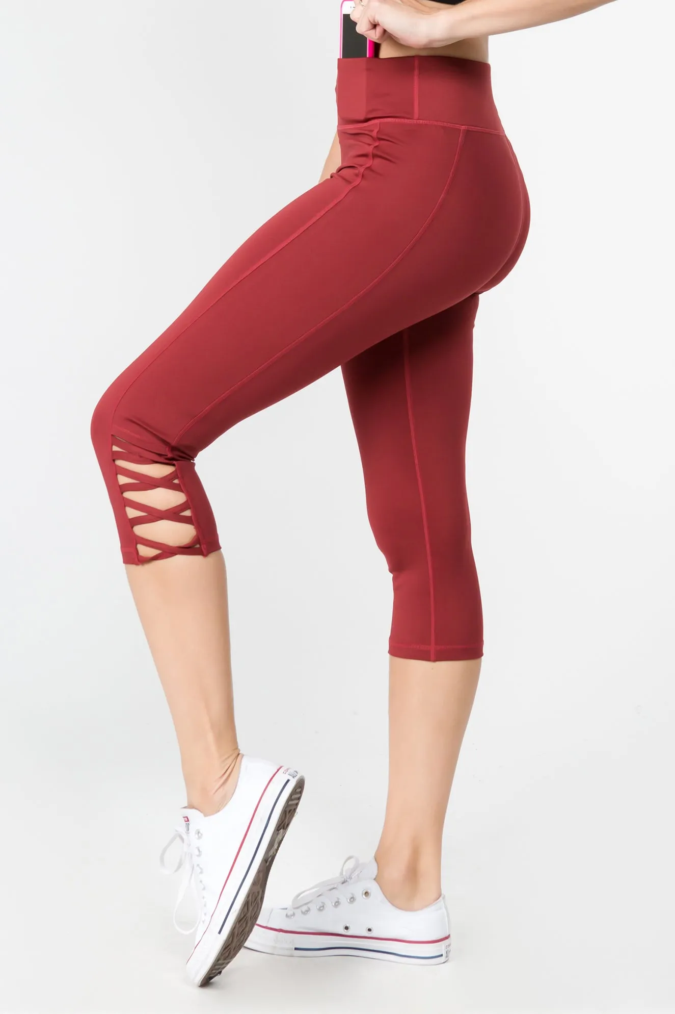 Lattice Capri Workout Leggings