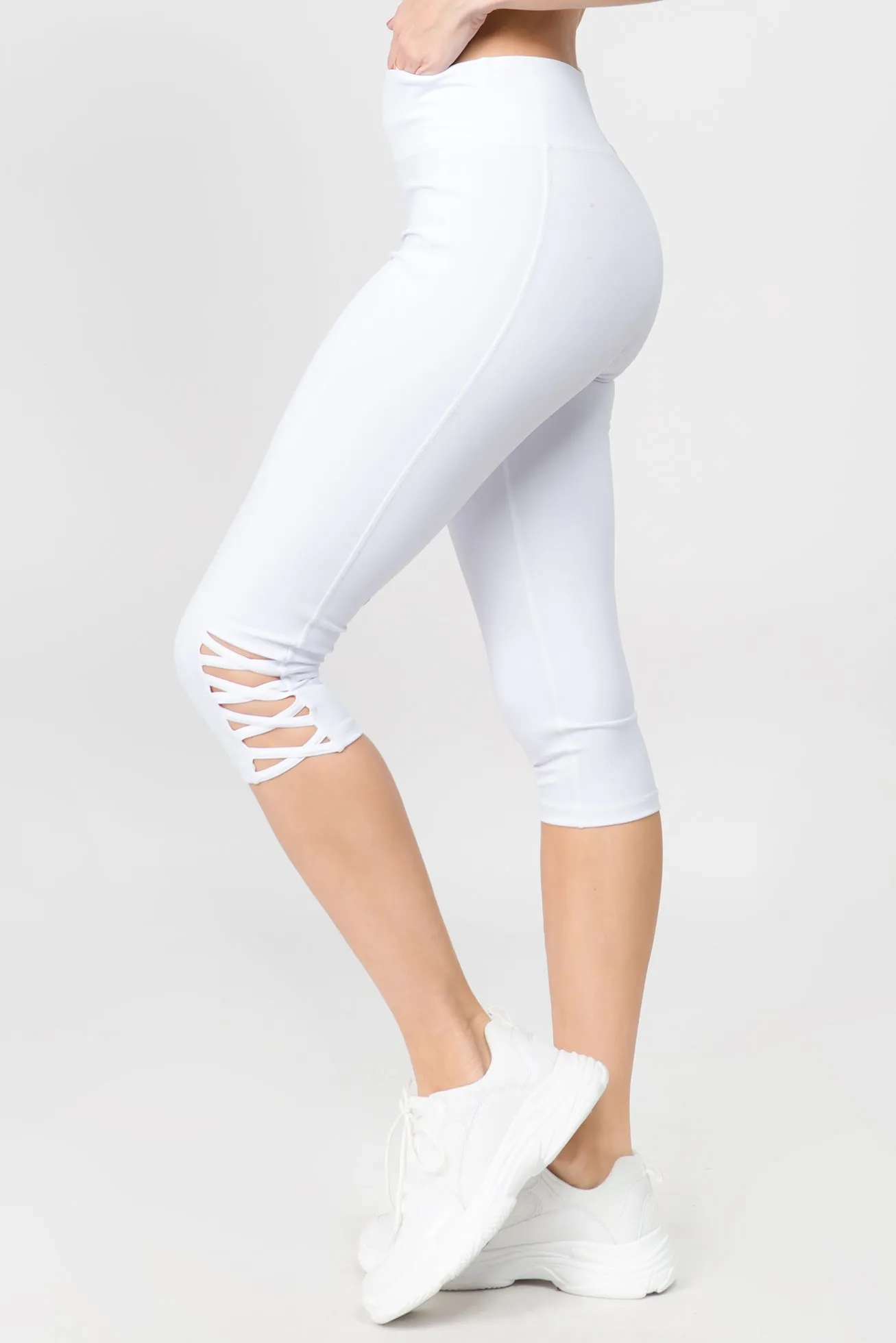 Lattice Capri Workout Leggings