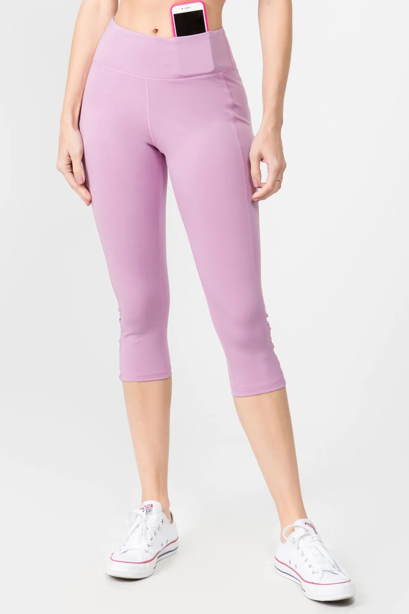 Lattice Capri Workout Leggings