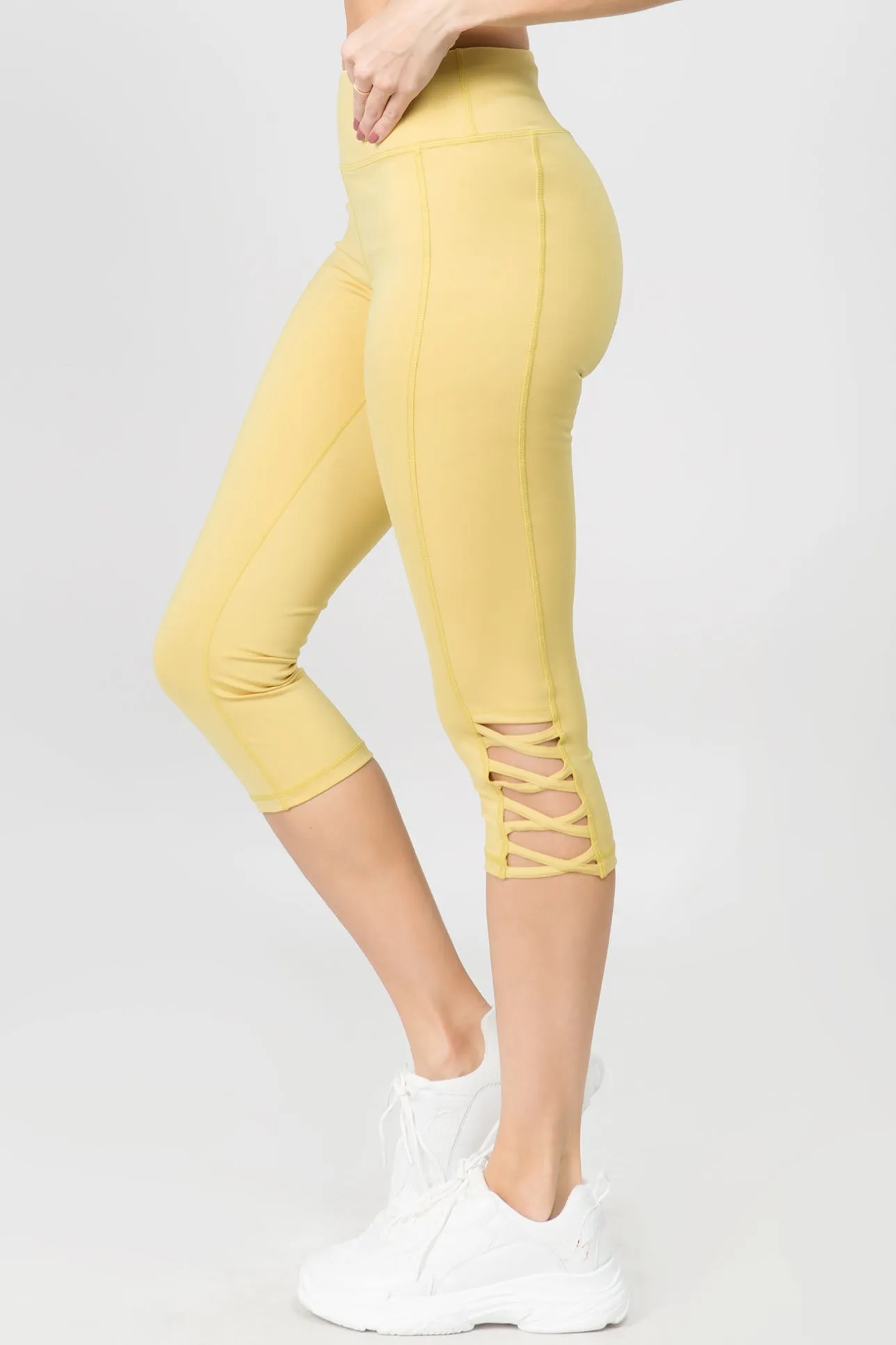 Lattice Capri Workout Leggings