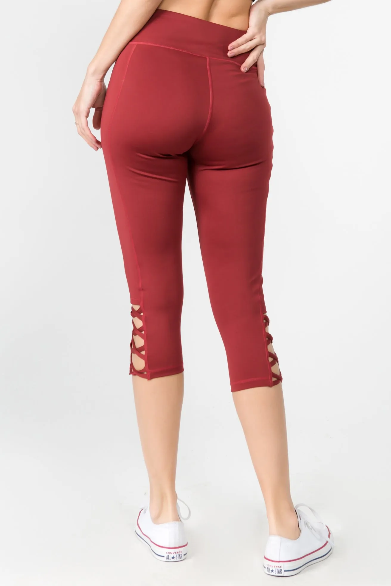 Lattice Capri Workout Leggings