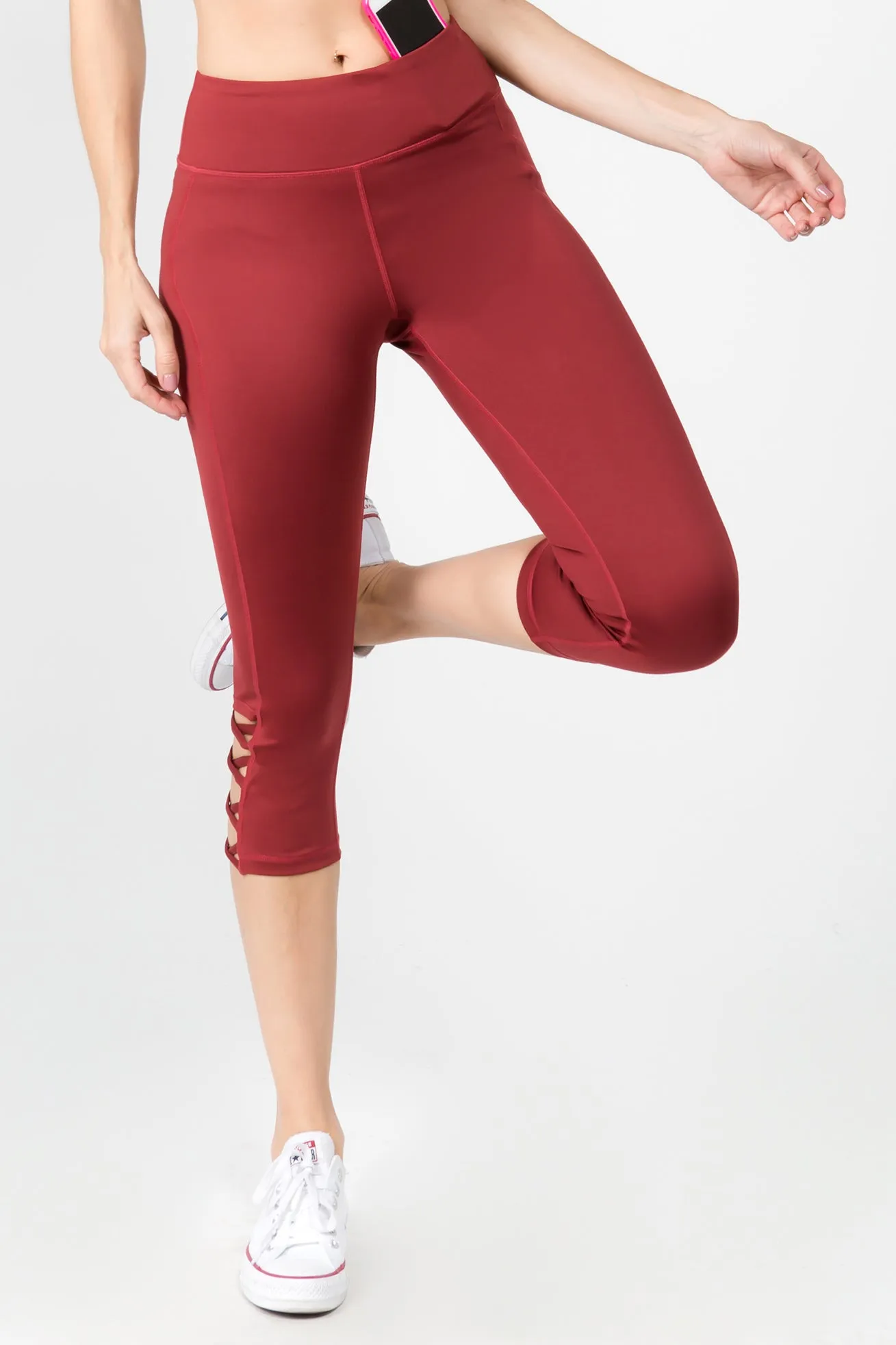 Lattice Capri Workout Leggings