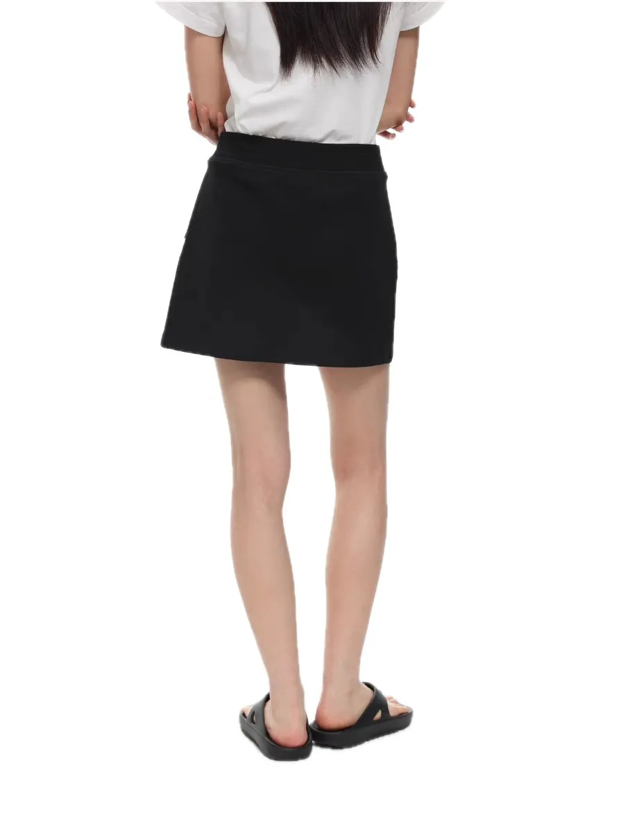 Logo Mini Skirt in Black