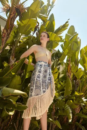 Maison La Plage Patmos Skirt With Tassel Detail Blue