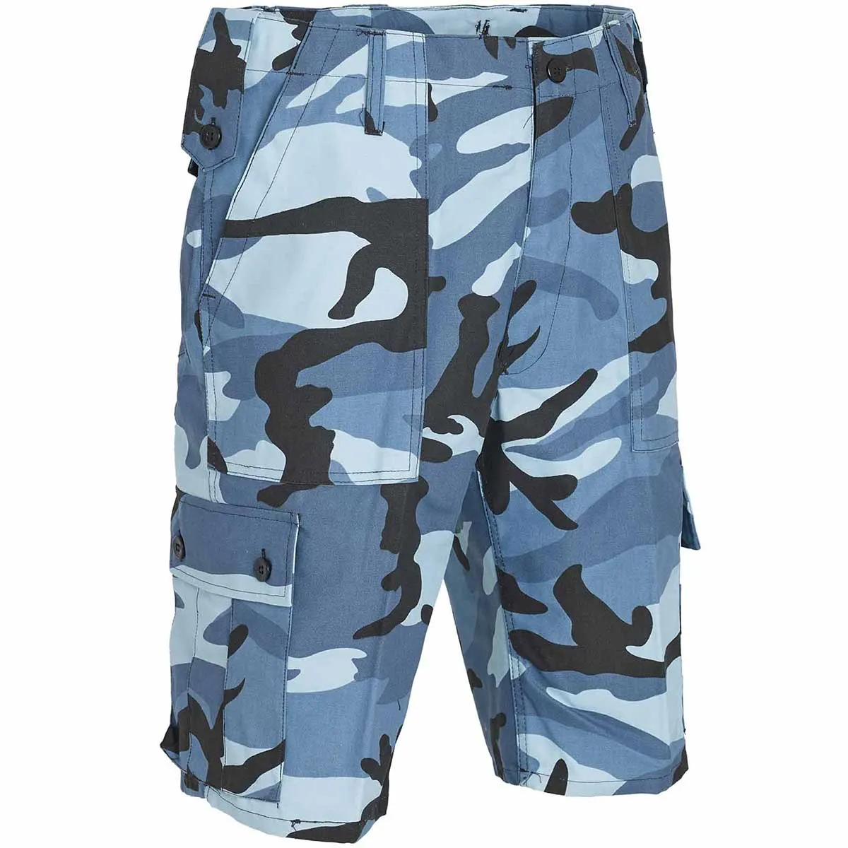 Midnight Blue Camo Combat Shorts