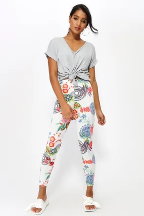 Multi Floral Print Leggings