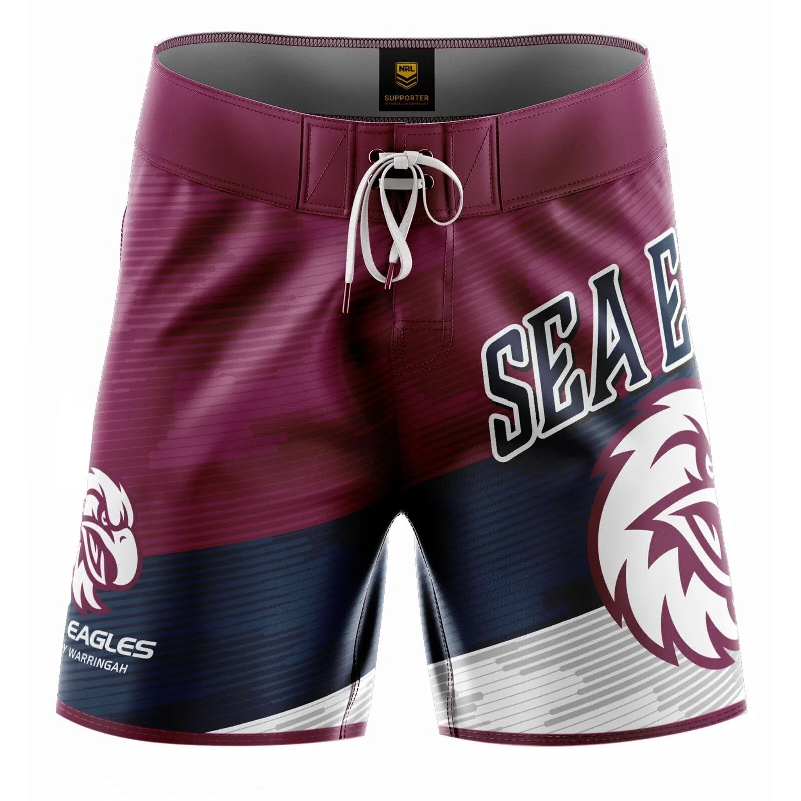 NRL Barrel Board Shorts - Manly Sea Eagles - Swim - Adult