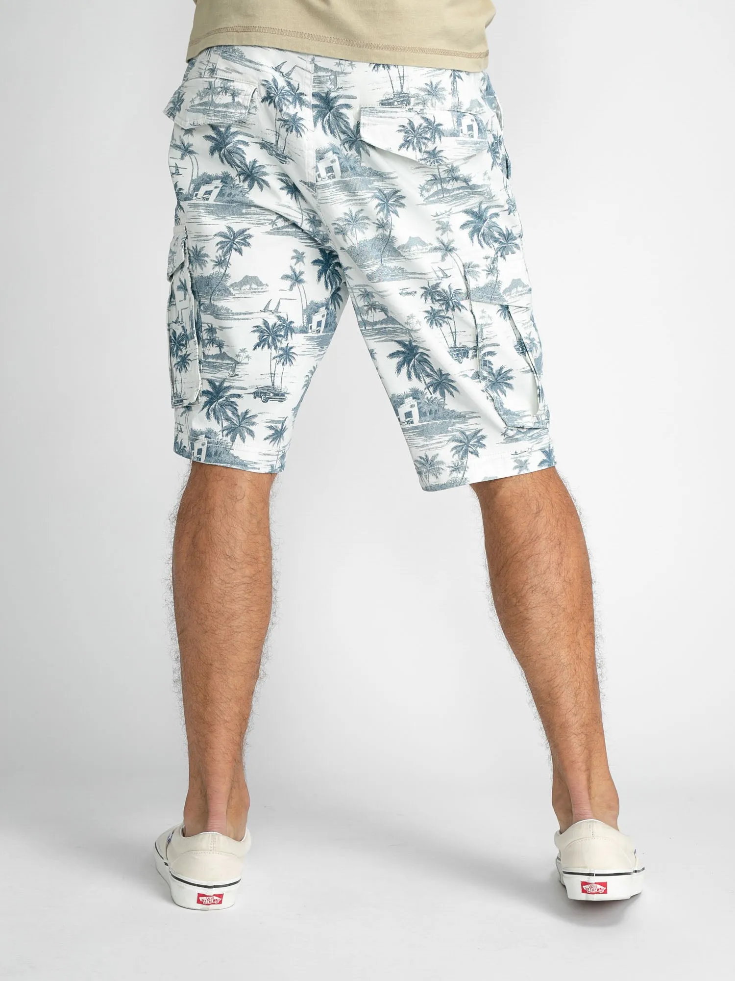 Palm tree cargo shorts