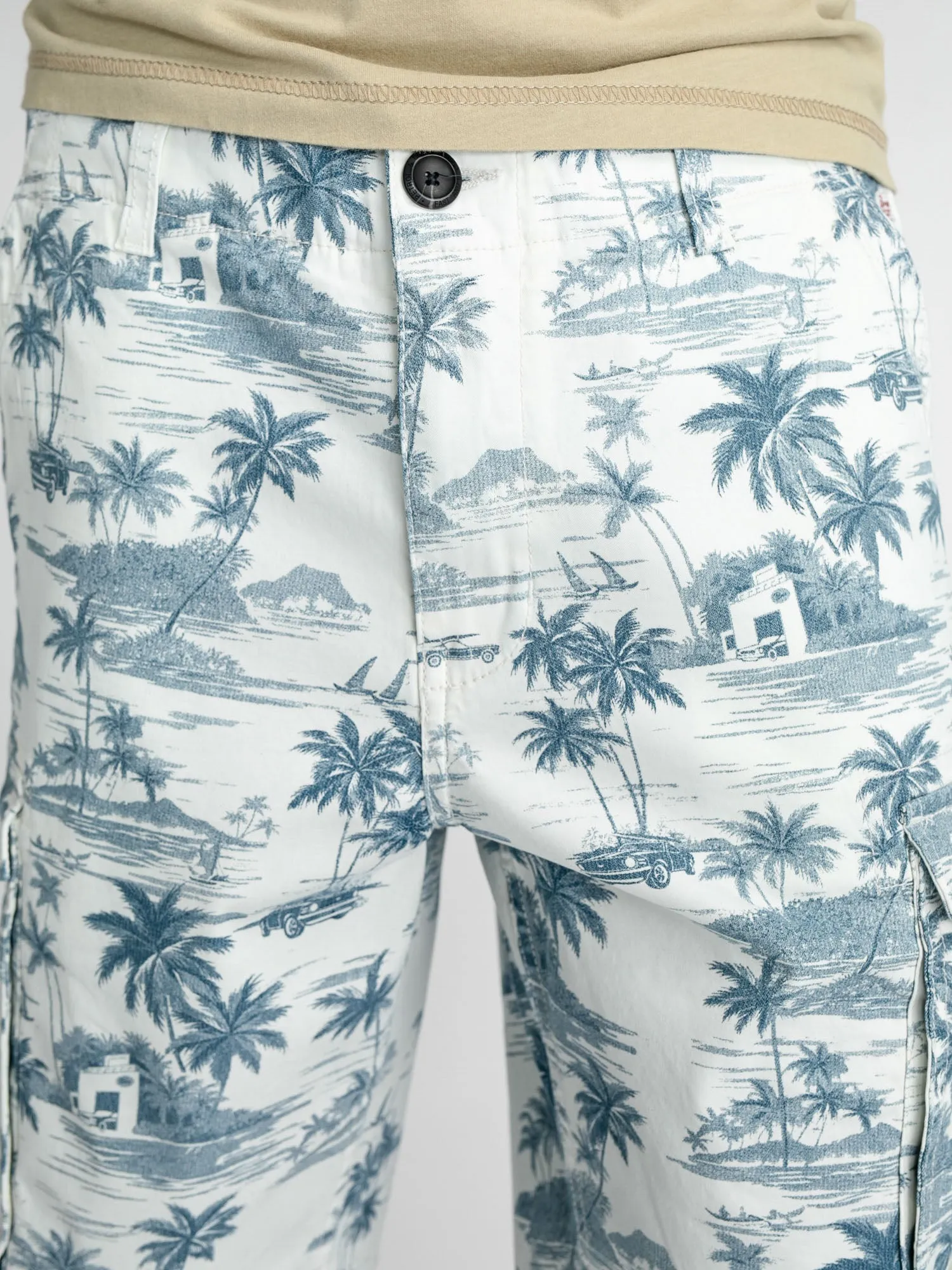 Palm tree cargo shorts