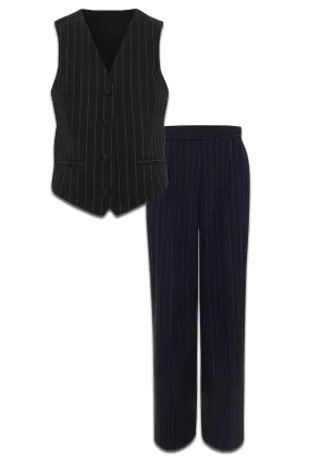 Pia Pinstripe Waistcoat & Pia Pinstripe Wide Leg Trousers