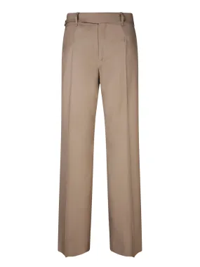 Pinstripe beige trousers