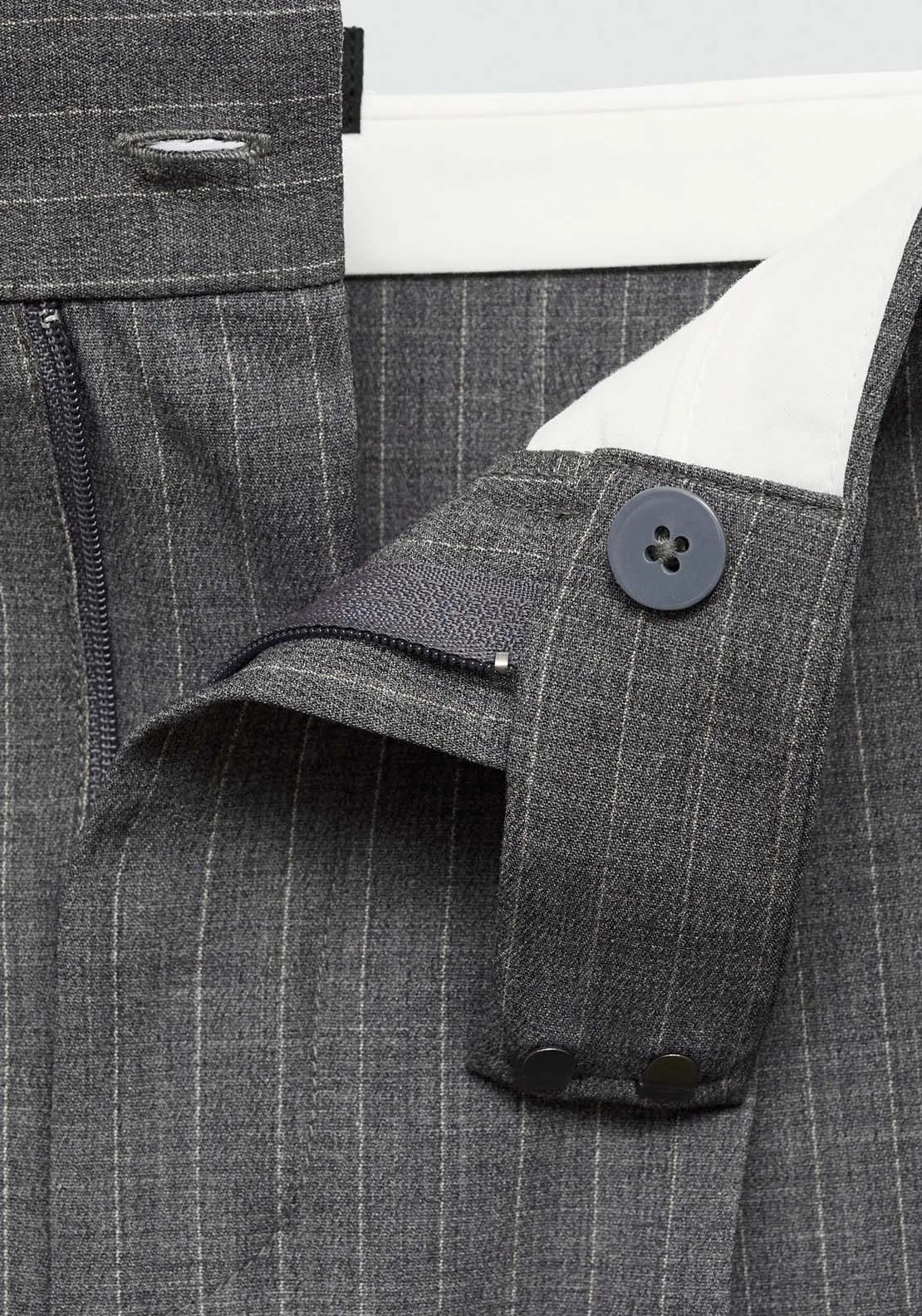 Pinstripe suit trousers - Gray