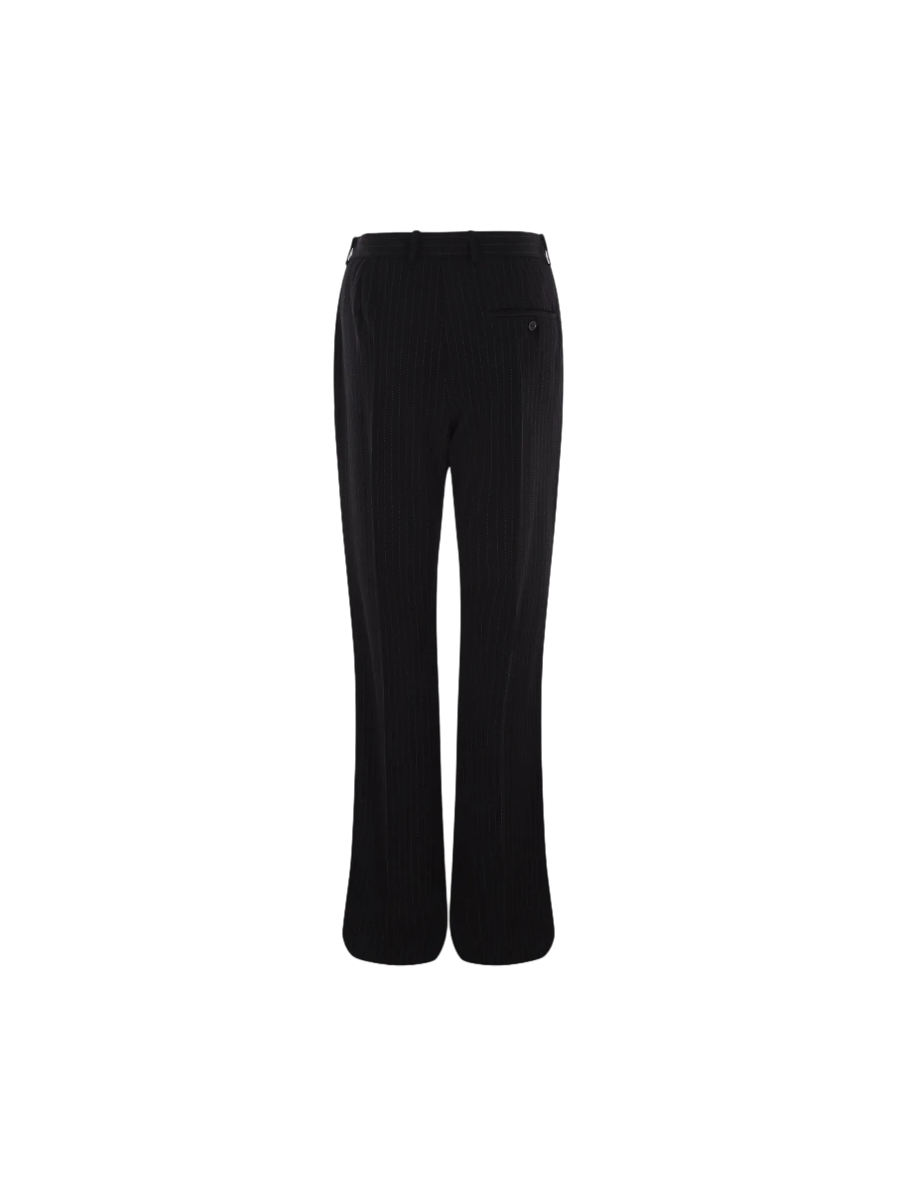 Pinstripe Twill Straight-Leg Trousers