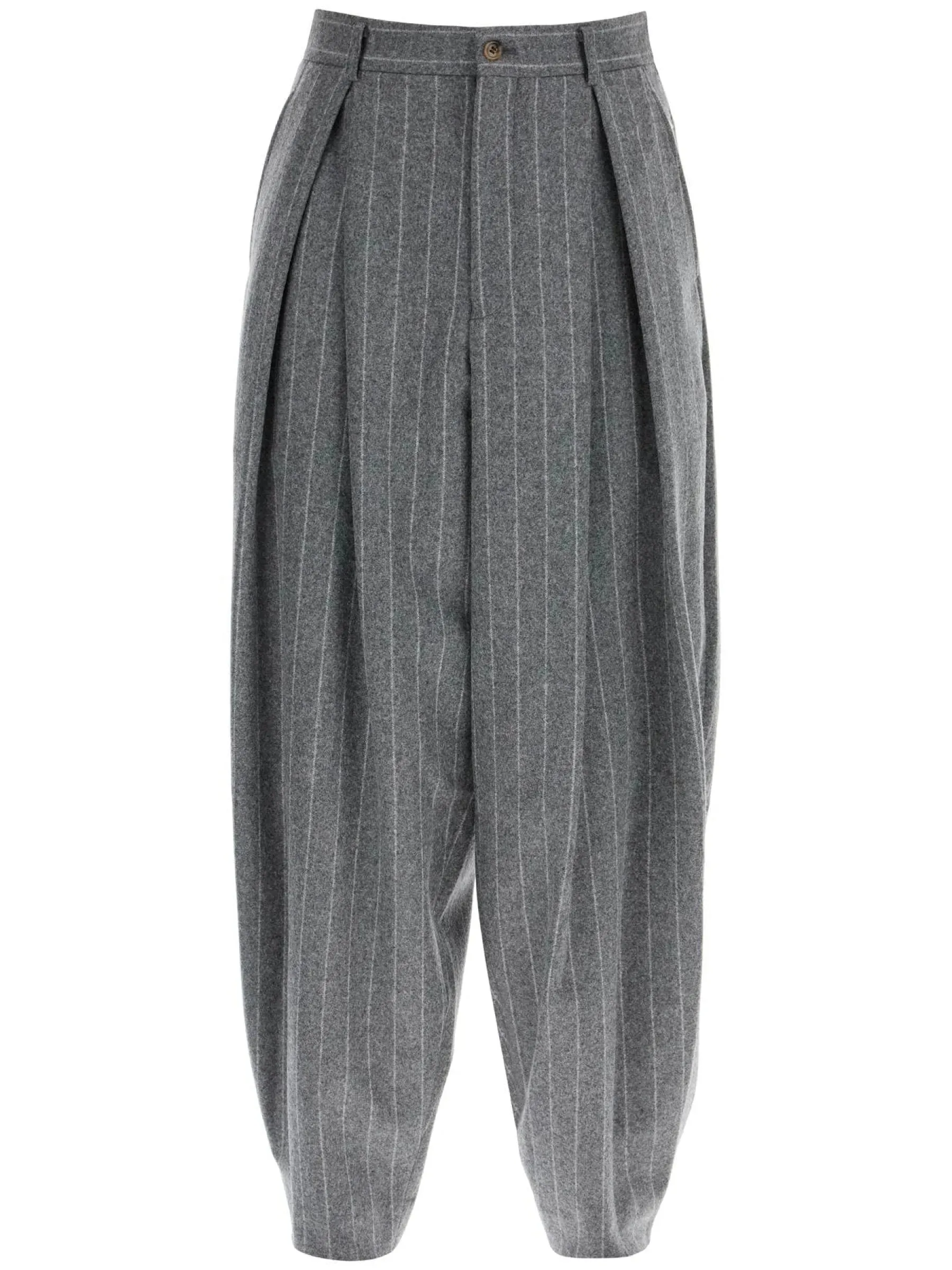 Pinstripe Wool Trousers