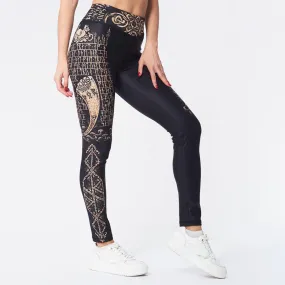 Runes of Thor High Waisted Leggings - Stone Edition