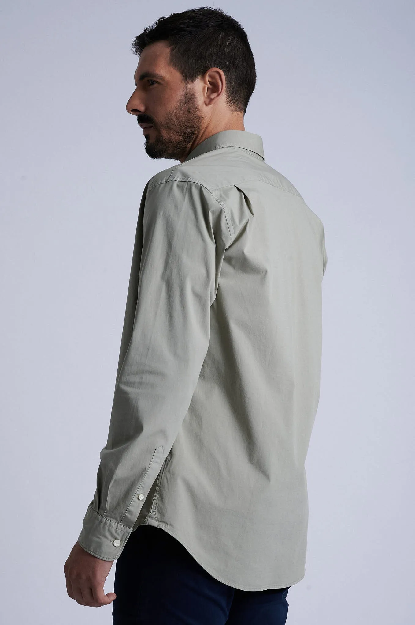 Slim fit garment dye chino in Cotton Elastane