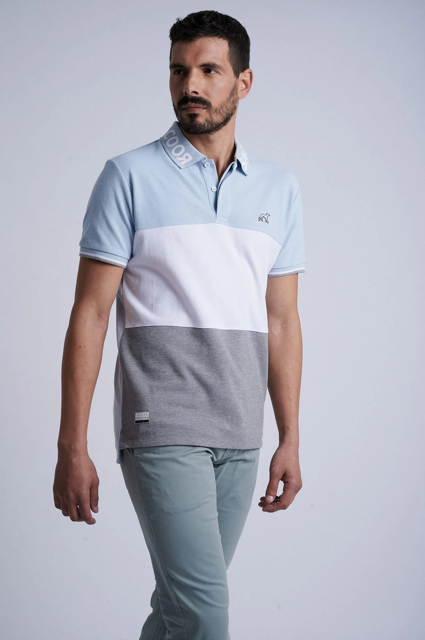 Slim fit garment dye chino in Cotton Elastane