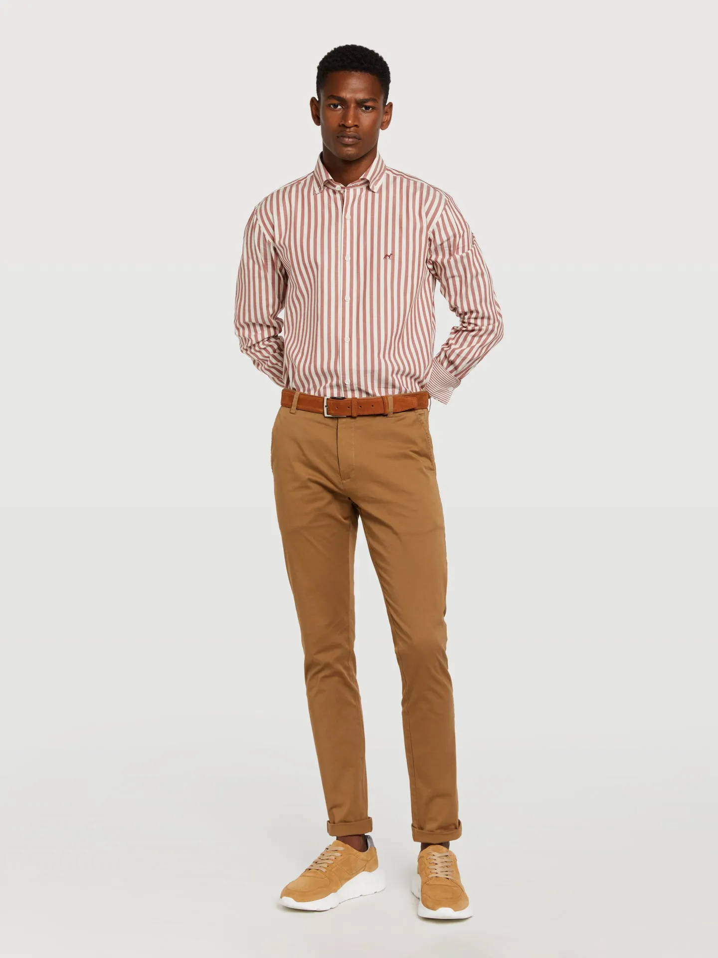 Slim fit 'respekt' chino trousers