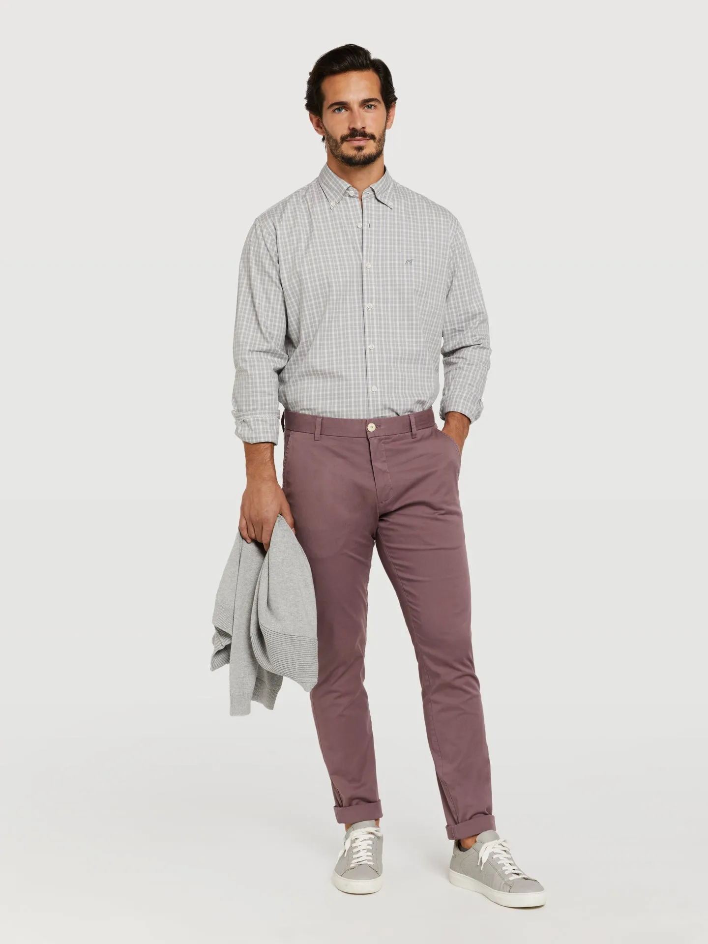 Slim fit 'respekt' chino trousers