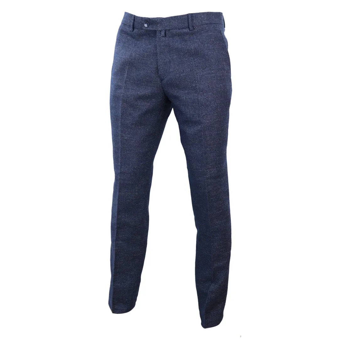 STZ30 - Men's Blue Tweed Trousers