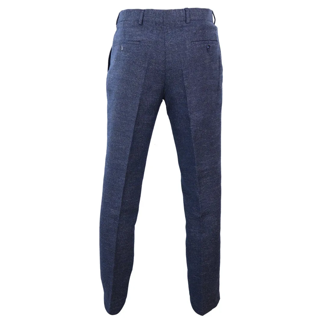 STZ30 - Men's Blue Tweed Trousers