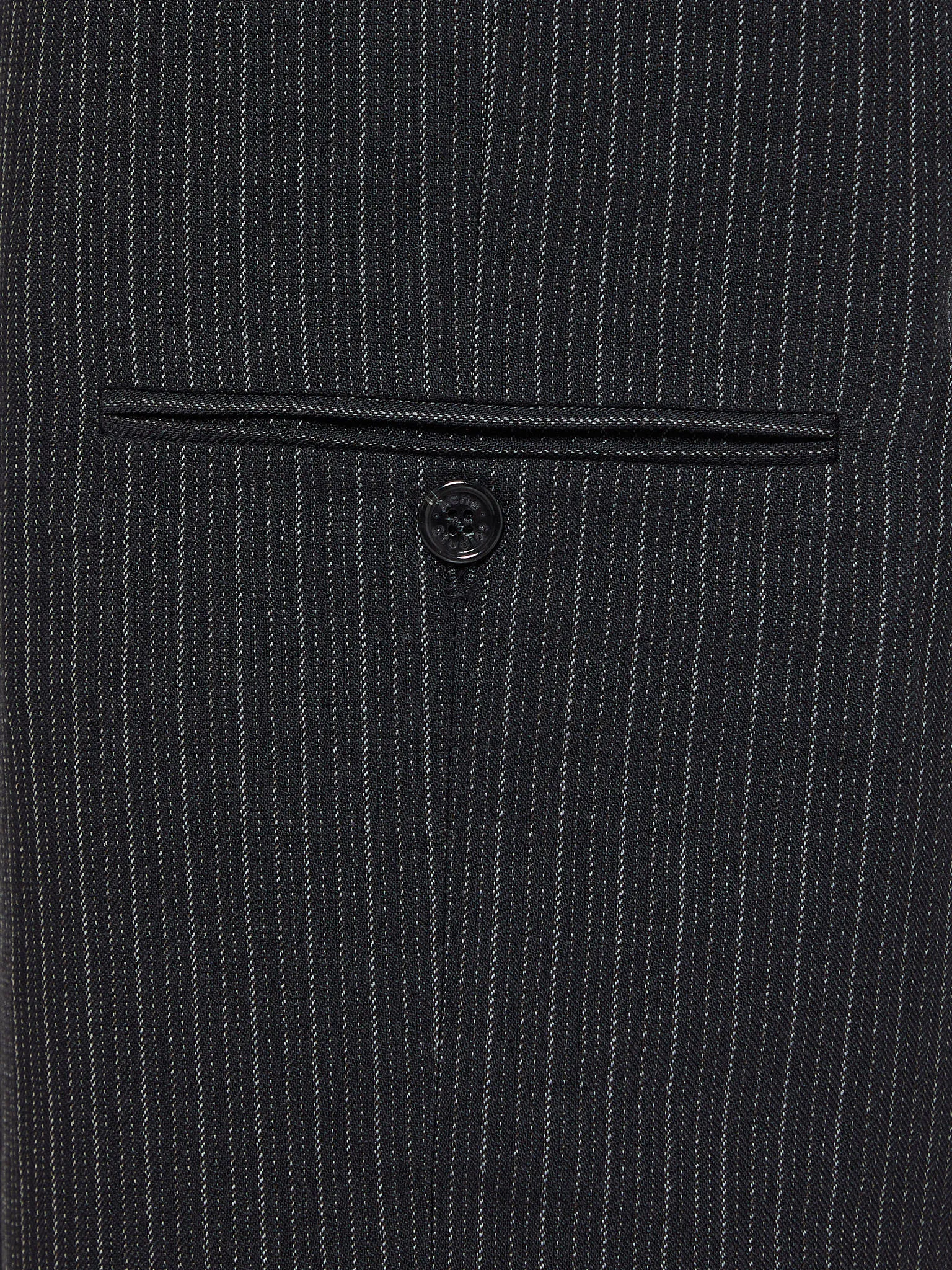 Tailored Pinstripe Trousers in Black