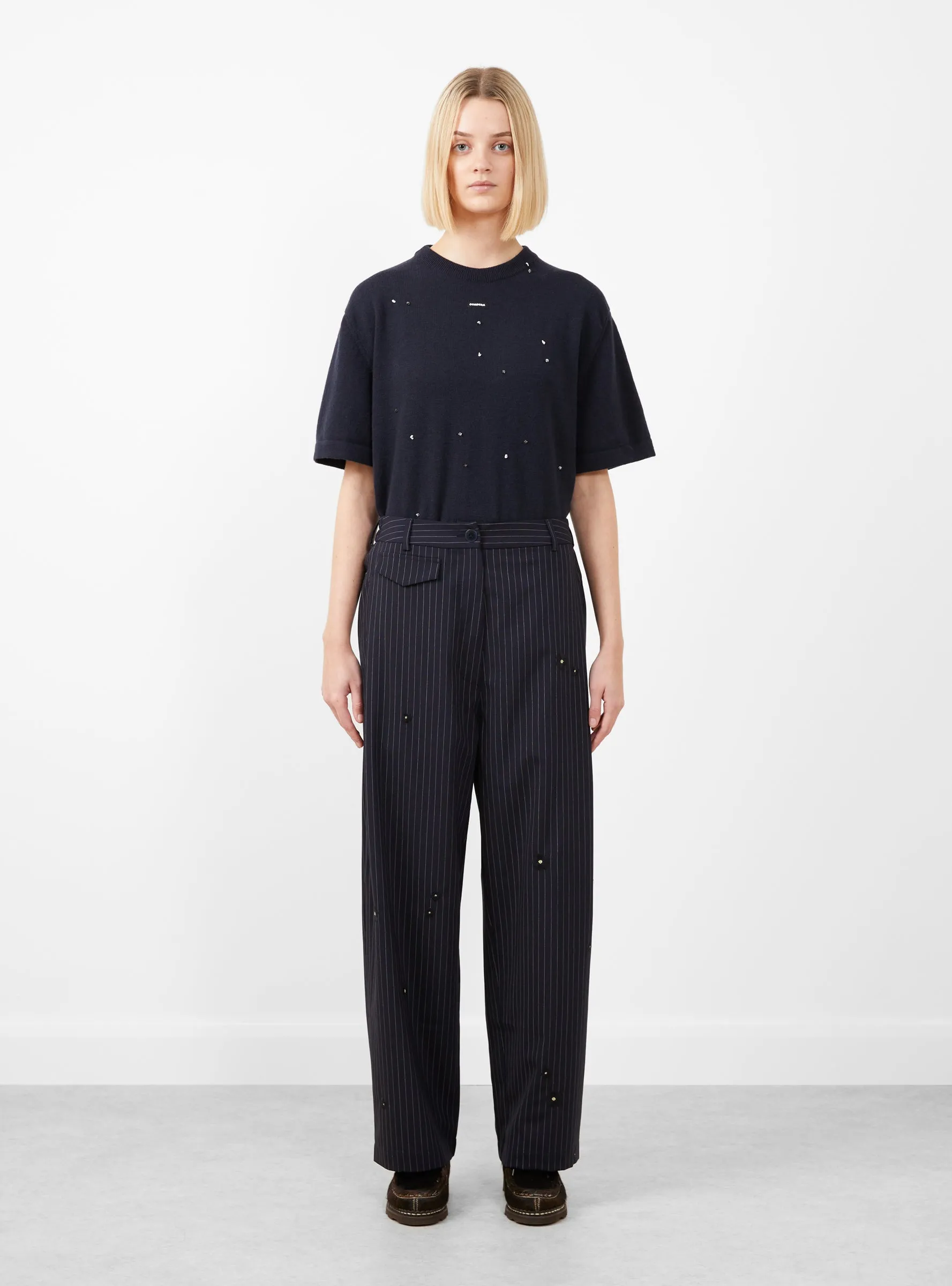 Tailoring Flower Trousers Pinstripe