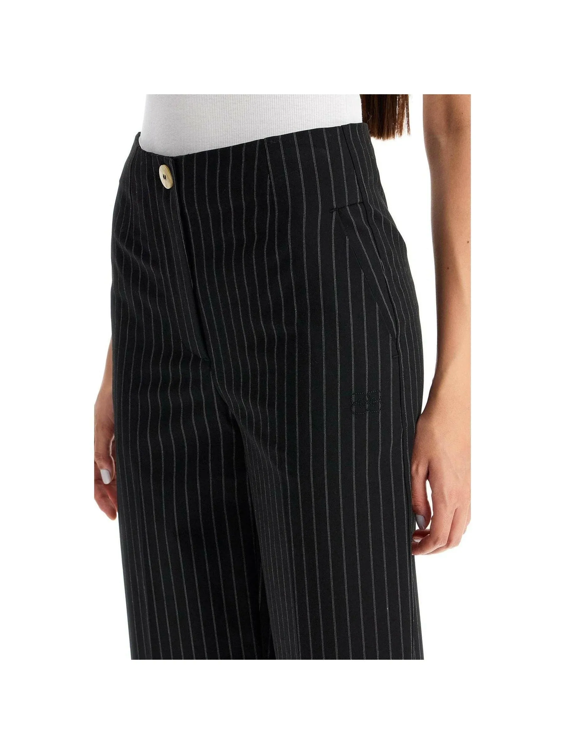 Tapered Pinstripe Trousers