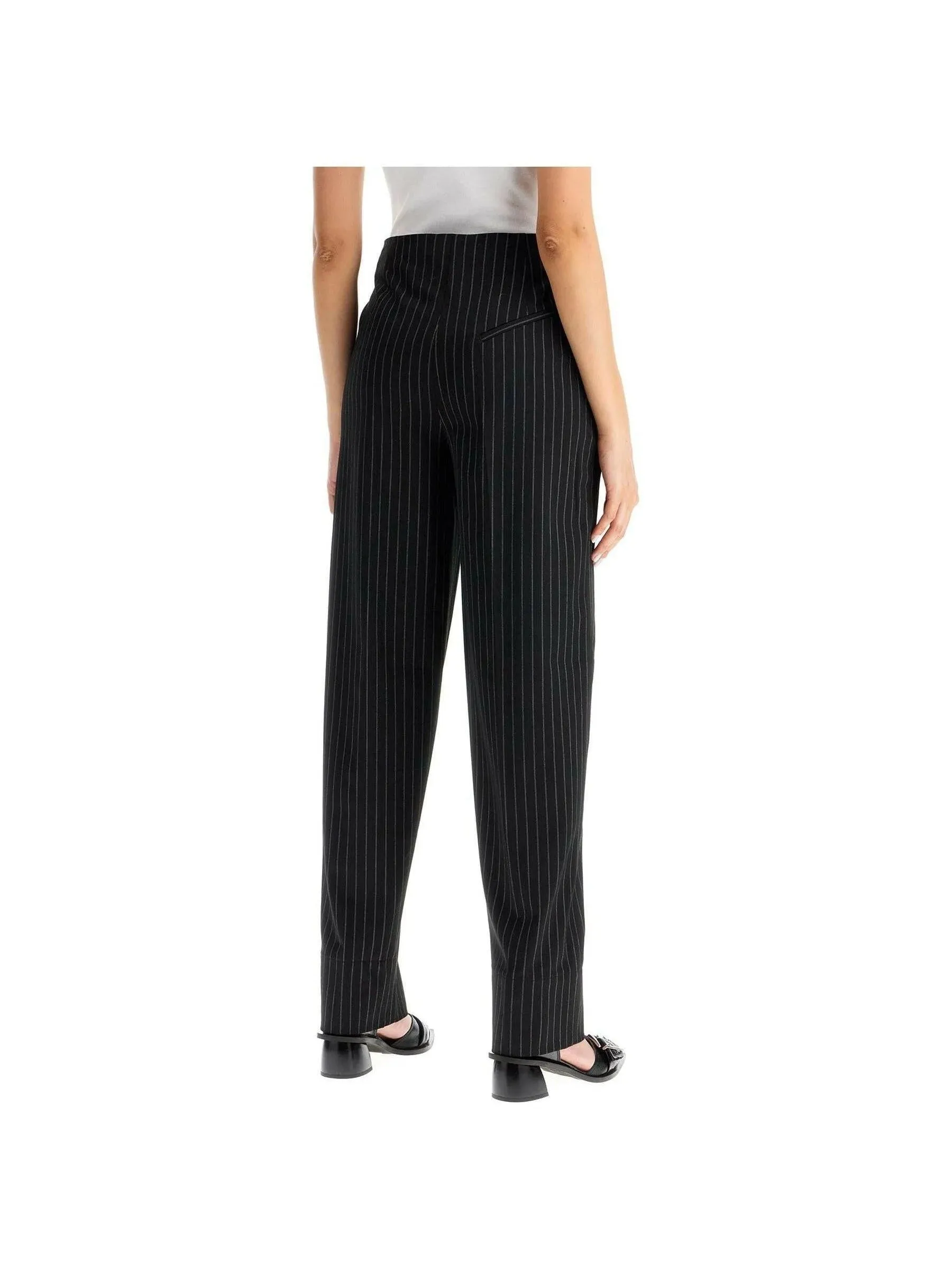 Tapered Pinstripe Trousers