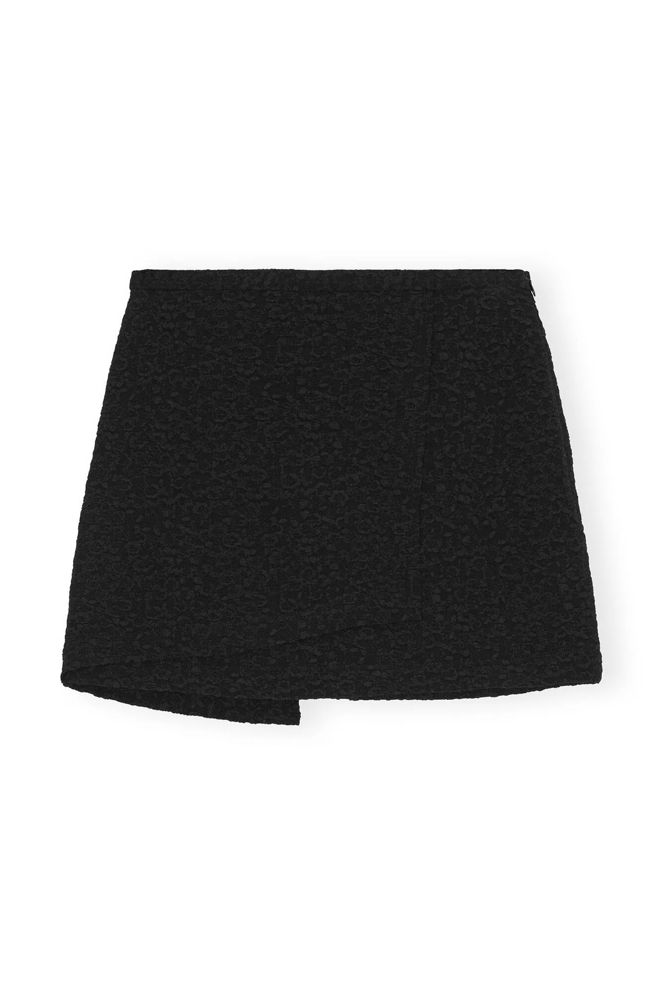 Textured Suiting Mini Skirt - Black