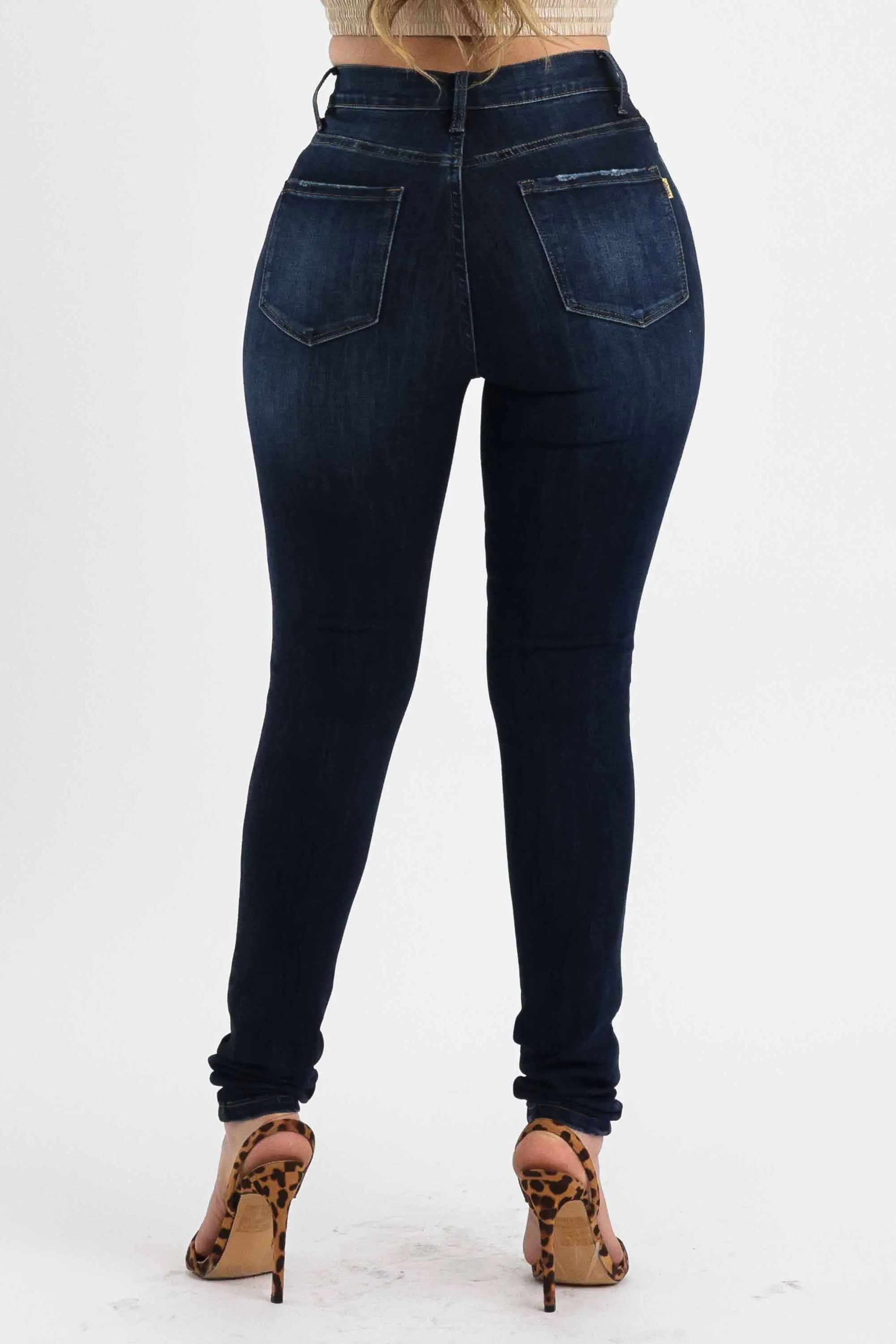 Whisker Wash Skinny Jeans