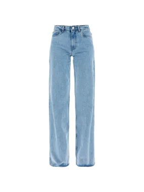 Wide Leg Vintage Wash Denim Jeans