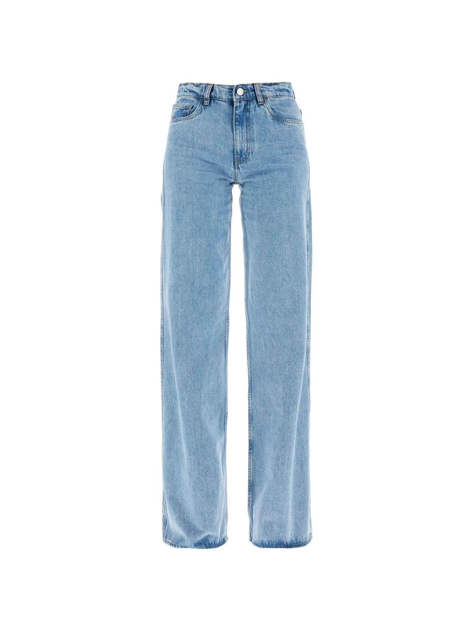 Wide Leg Vintage Wash Denim Jeans